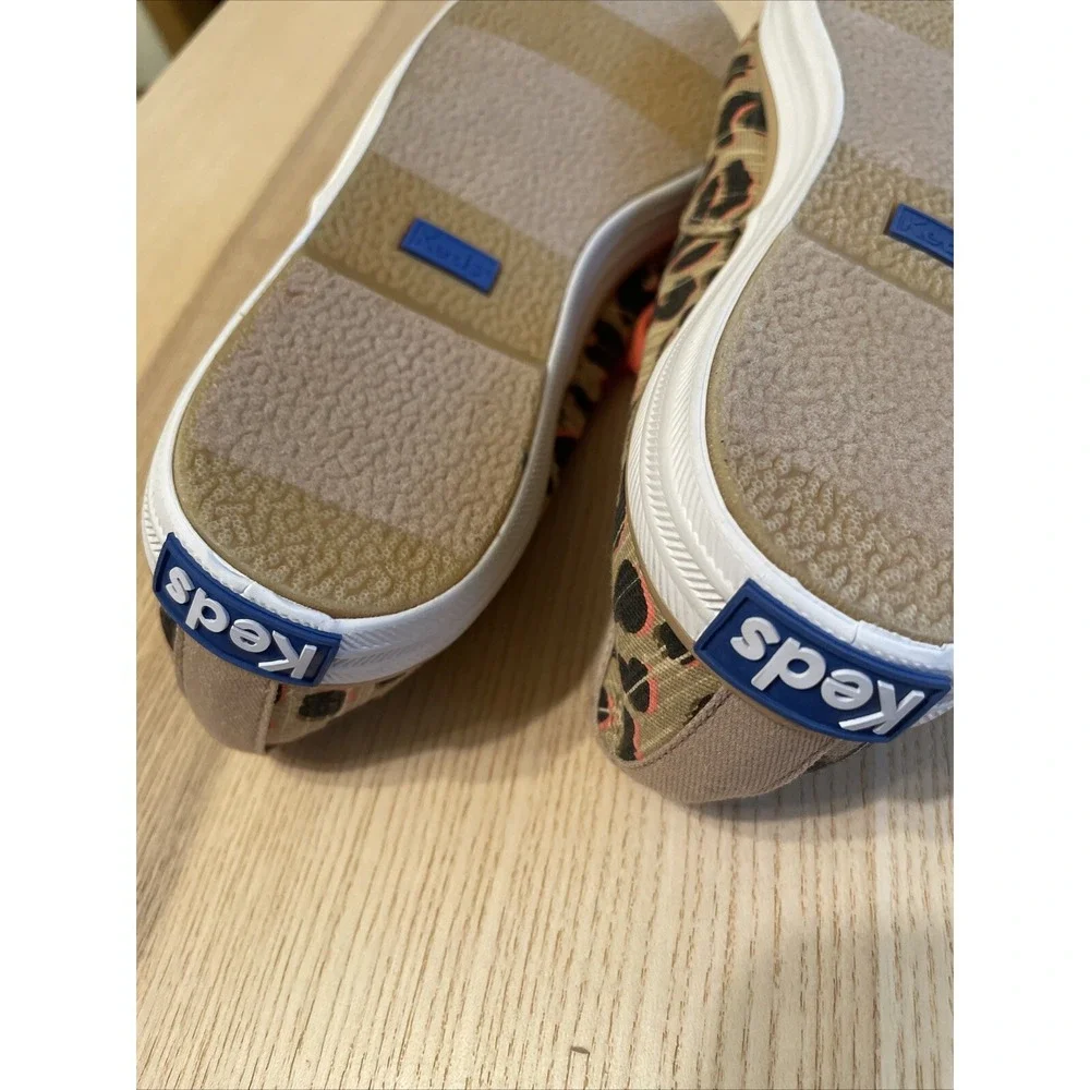 Women's Keds Champion Canvas Cheetah‎ Print Sneakers Brown SZ 8.5 Lace-Up Casual